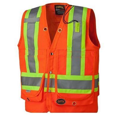 Hi-Viz Surveyor's Safety Vest - Orange (6697)