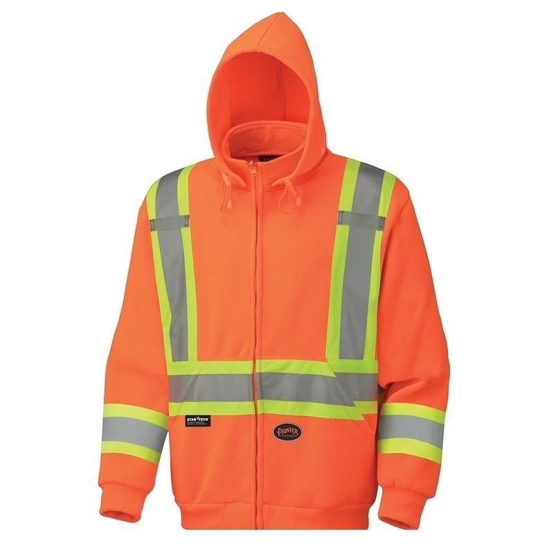 Hi-Viz Polyester Fleece Hoodie - Orange (6924)