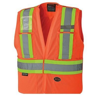 Hi-Viz Safety Tear-Away Vest - Orange (6932)