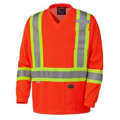 Hi-Viz Traffic Micro Mesh Long-Sleeved Safety Shirt