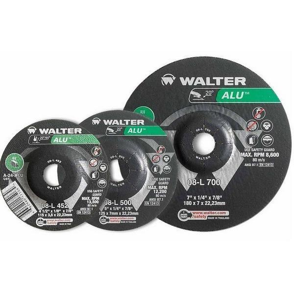 Walter 5" x 1/4" A24 ALU Grinding Wheels (08L500)