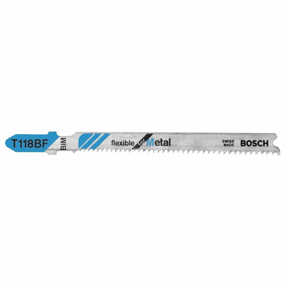 5PC 3-5/8" Flexible for Metal T-Shank Jig Saw Blades Bosch T118BF
