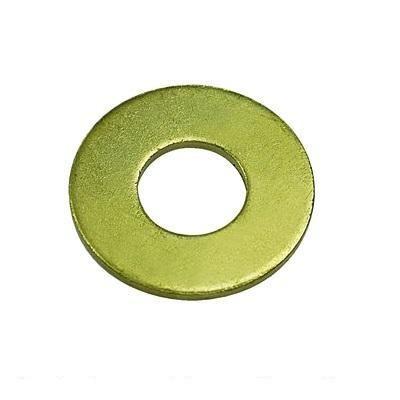 SAE Flat Washer, Grade 8, Yellow Zinc Plated