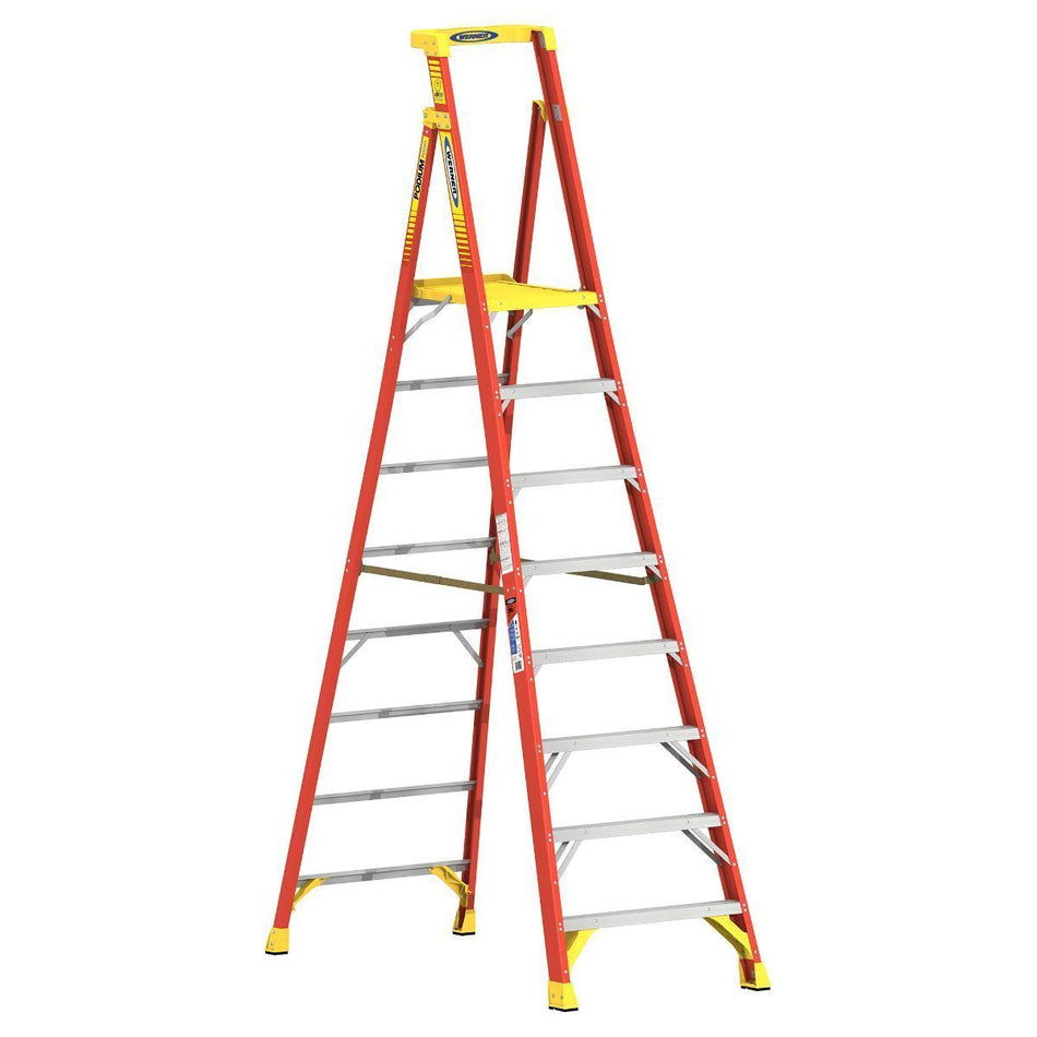 8-14 ft Type IA Fiberglass Podium Ladder