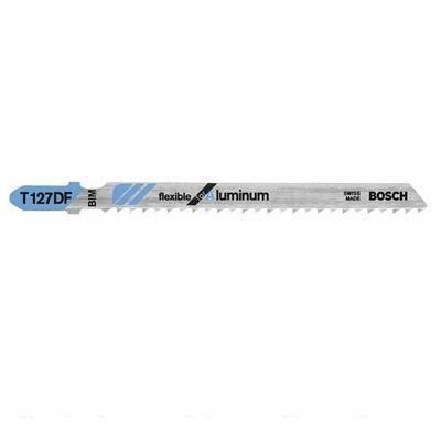 Bosch 5 Piece 4" 8 TPI Flexible for Aluminum T-Shank Jig Saw Blades (Model T127DF)