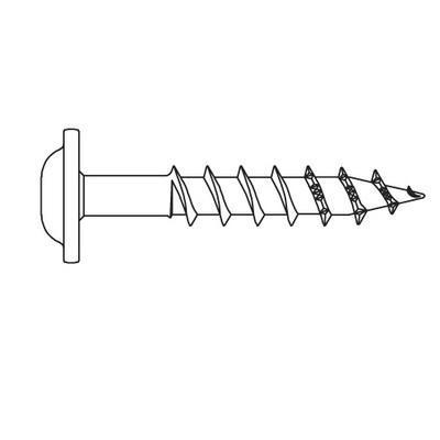 Primer Painted Wood Screws with Round Washer #8 Diameter Zinc Plated Coarse Thread Square Drive