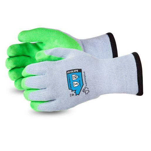 Clearance Dexterity 10-Gauge Cotton/Poly Knit Glove with Hi-Viz Latex Palm Lined with Punkban