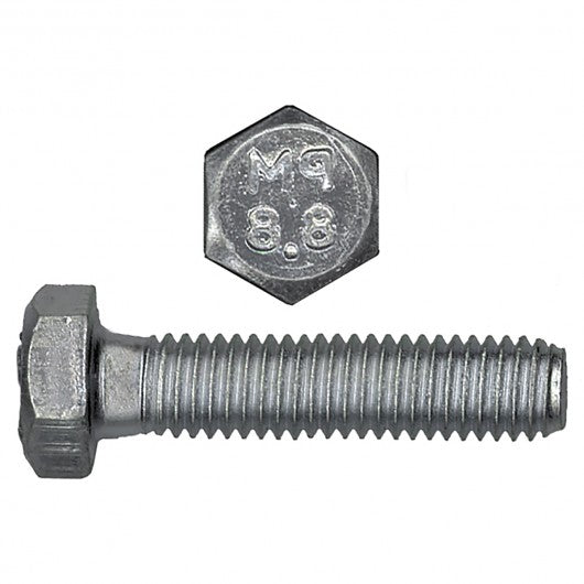 Zinc Plated Grade 8.8 Metric Hex Head Bolts with Coarse Thread