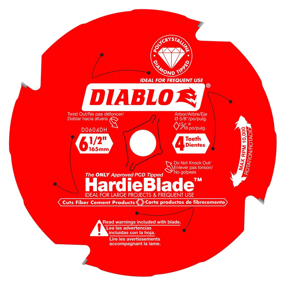 Diablo D0604DH 6-1/2" 4T Fiber Cement Hardie Blades