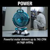 Makita DCF301Z 18V LXT Cordless or Electric 13" Jobsite Fan (Tool Only)