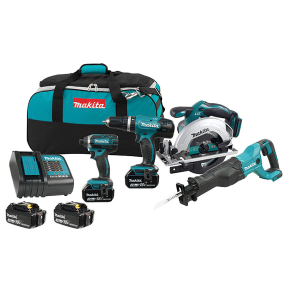 Makita DLX4057X1 18V (3.0 Ah) LXT 4 Tool Combo Kit