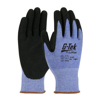 G-Tek PolyKor Cut-Resistant Blended Glove with Nitrile Coated Palm & Fingers