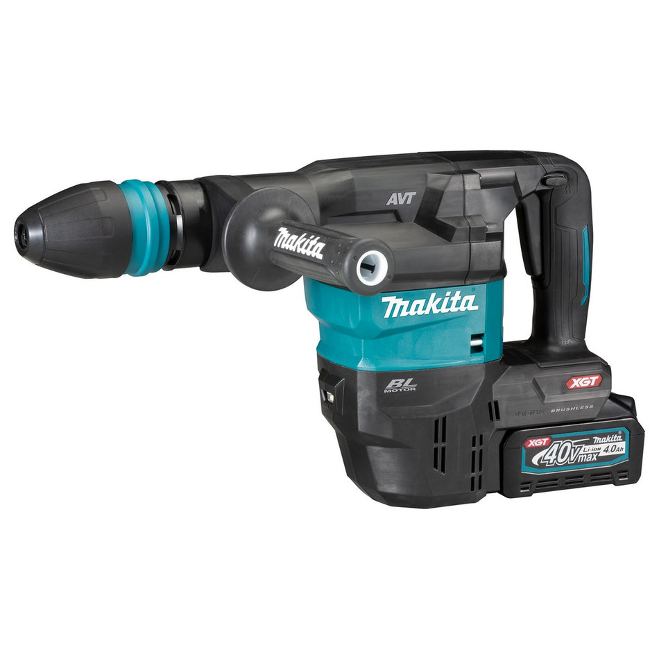 Makita HM001GM202 40V MAX XGT Li-Ion (4.0 Ah) 13 lbs. SDS-MAX Demolition Hammer with Brushless Motor and AWS Kit