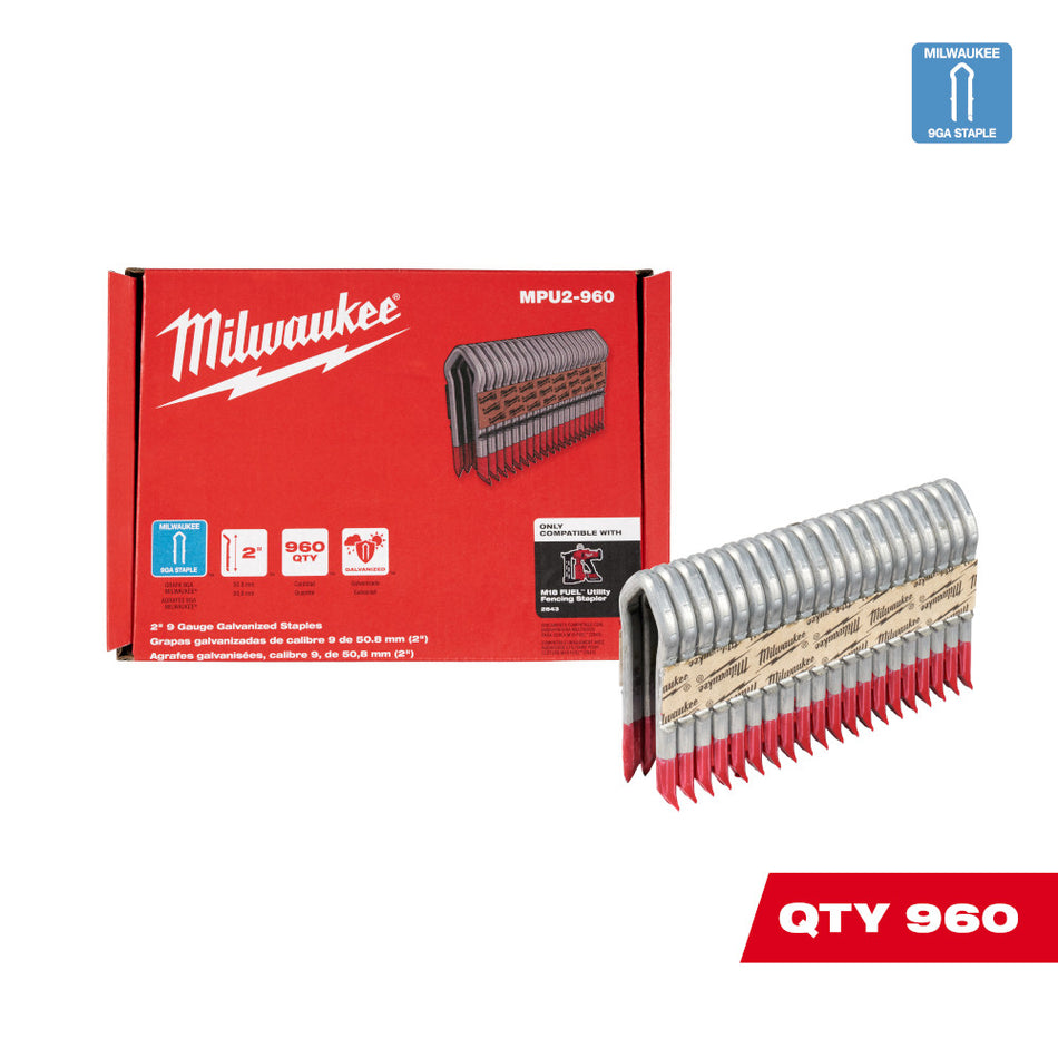 Milwaukee MPU2-960 2" 6 Gauge Galvanized Staples