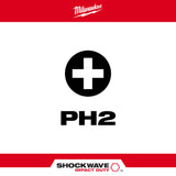 Milwaukee 48-32-4762 Shockwave Impact Phillips #2 x 2" Bits - 25 pack