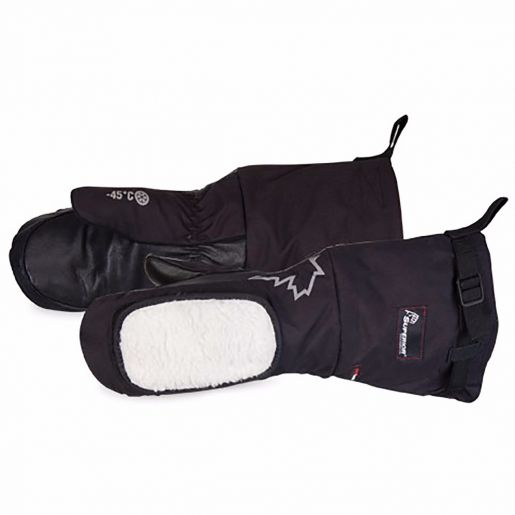 Superior Glove SNOWD200 Snowforce Deluxe -45°C Calfskin Extreme Cold Weather Mitt with Removeable Fleece Liner