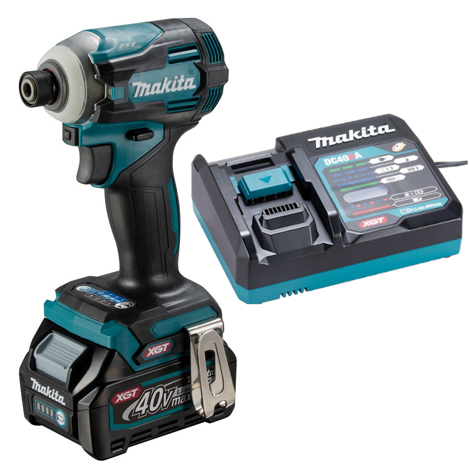 Makita TD001GM103 40V MAX XGT Li-Ion (4.0 Ah) 1/4” Impact Driver Kit with Brushless Motor