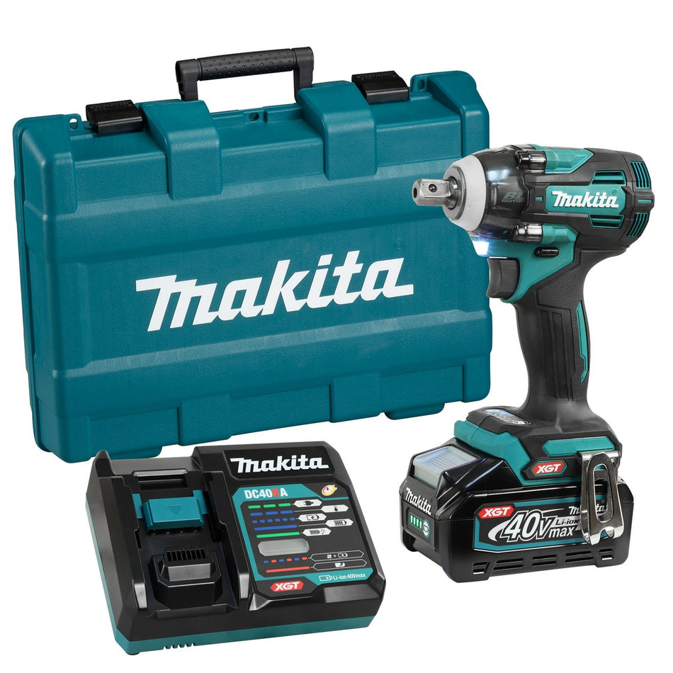 Makita TW005GM102 40V MAX XGT Li-Ion (4.0 Ah) 1/2" Impact Wrench Kit with Brushless Motor