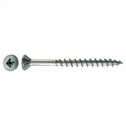 Flat Head Square Socket Lubed Particle Board Screws Type 17-Nibbed