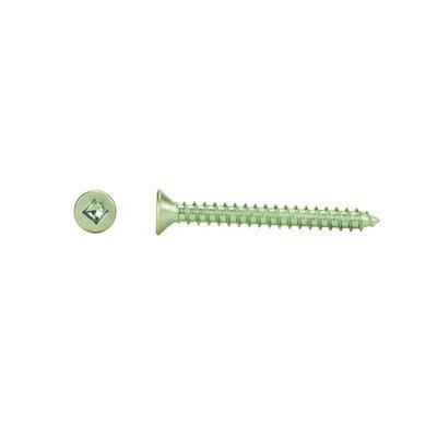 Flat Head #4 Diameter Zinc Plated Square Drive Wood Screws