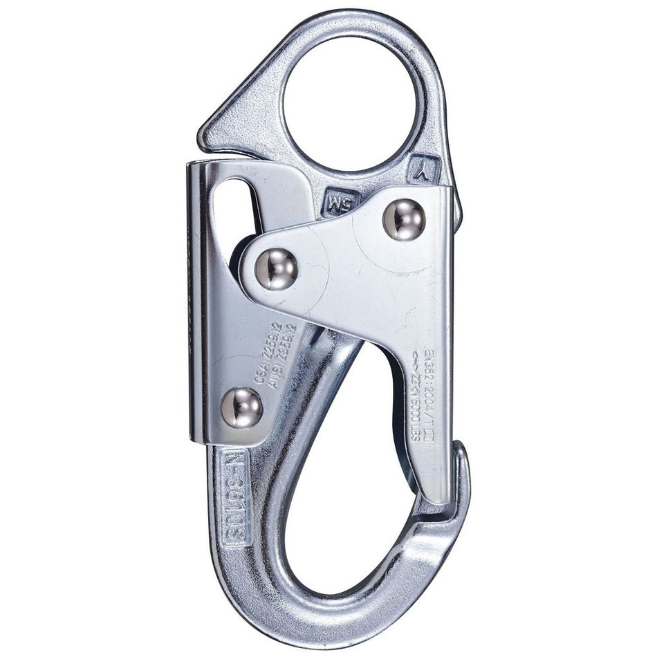 DSI/PIP Double locking Ergonomic forged steel snap hook with 3/4" opening