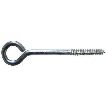 Eye Bolts with Lag Thread, Zinc Plated Steel