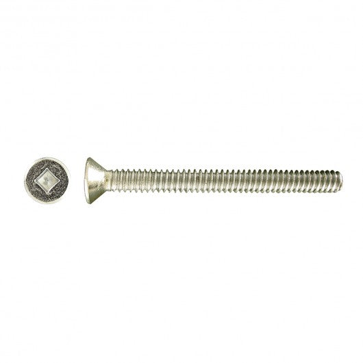 Flat Head Robertson (Square) Drive Machine Screws Zinc Plated