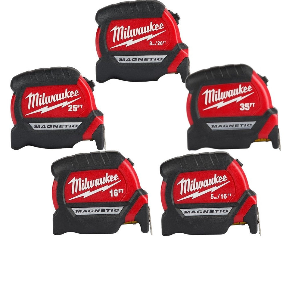 Milwaukee Compact Wide Blade Magnetic Tape Measures